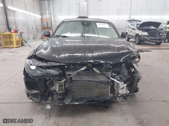 2019 Alfa Romeo Giulia Ti with VIN ZARFAMBN3K7608778, listed as a IAAI auction lot 41238451 with 1 mi miles. Bid and sale history available at carsss.com. Image 12.