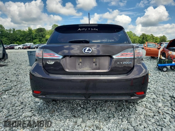 2012 Lexus CT 200h with VIN JTHKD5BH3C2106799, listed as a Copart auction lot 64438005 with 166,314 mi miles and Clean title. Bid and sale history available at DreamBid. Image 6.