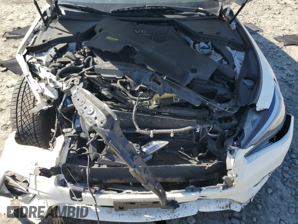 2019 Infiniti Q50 3.0t LUXE with VIN JN1EV7AR9KM558845, listed as a Copart auction lot 48491955 with 51,541 mi miles and Salvage Title. Bid and sale history available at carsss.com. Image 12.