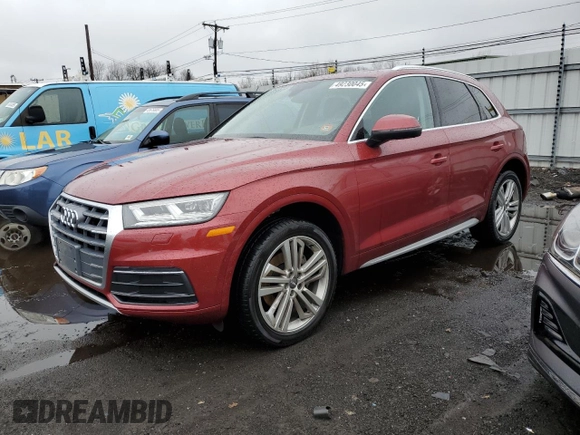 2018 Audi Q5 Premium Plus with VIN WA1BNAFY8J2111263, listed as a Copart auction lot 49230045 with 61,486 mi miles and Salvage Title. Bid and sale history available at carsss.com. Image 1.