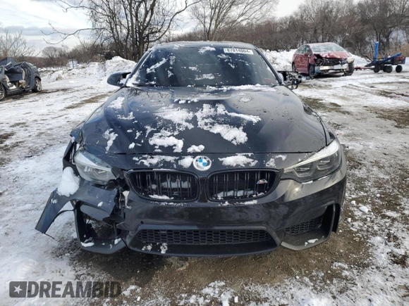 2018 BMW M4 with VIN WBS4Y9C51JAA92457, listed as a Copart auction lot 87014004 with 83,423 mi miles and Salvage Title. Bid and sale history available at carsss.com. Image 5.