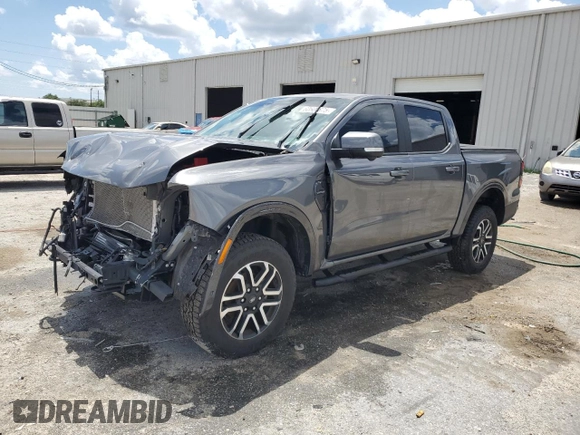 2024 Ford Ranger Lariat with VIN 1FTER4KH3RLE10731, listed as a Copart auction lot 60604675 with 8,566 mi miles and Salvage title. Bid and sale history available at DreamBid. Image 1.