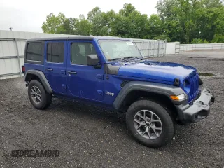2018 Jeep Wrangler Unlimited Sport with VIN 1C4HJXDG3JW292810, listed as a Copart auction lot 57672705 with 106,378 mi miles and Salvage title. Bid and sale history available at DreamBid. Image 4.