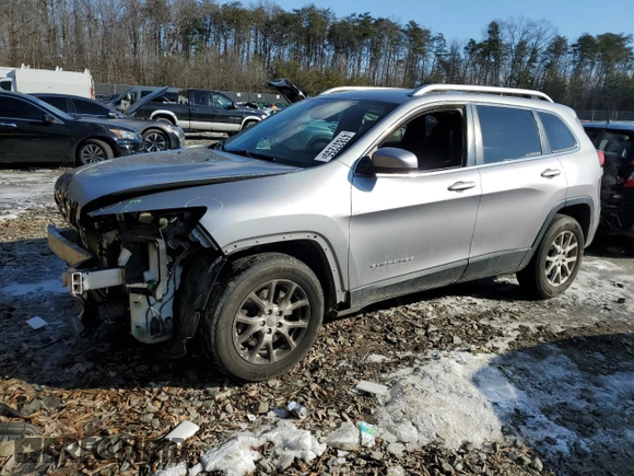 2014 Jeep Cherokee Latitude with VIN 1C4PJMCS0EW298375, listed as a Copart auction lot 41837255 with 123,517 mi miles and Salvage Title. Bid and sale history available at carsss.com. Image 1.