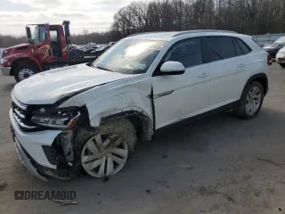 2021 Volkswagen Atlas SE z VIN 1V2JE2CA4MC229791, wystawiony jako Copart lot #48929455 z przebiegiem 76 407 mil mil oraz Szkoda całkowita • Salvage title. Historia ofert i sprzedaży dostępna na DreamBid. Obrazek 1.