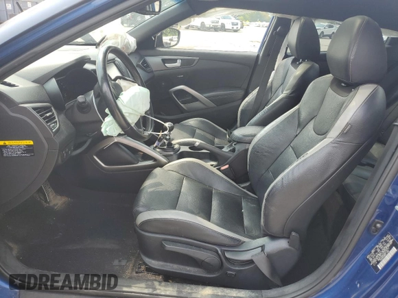 2016 Hyundai Veloster Turbo with VIN KMHTC6AE3GU278777, listed as a Copart auction lot 64387313 with 95,982 mi miles and Salvage Title. Bid and sale history available at carsss.com. Image 7.
