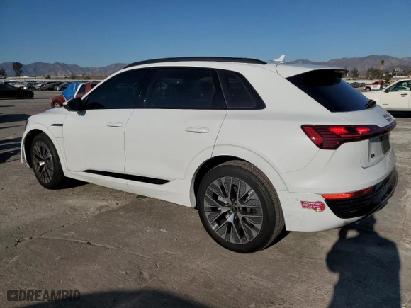 2024 Audi Q8 e-tron Premium Plus with VIN WA15AAGE4RB049434, listed as a Copart auction lot 83839334 with 7,236 mi miles and Salvage Title. Bid and sale history available at carsss.com. Image 2.