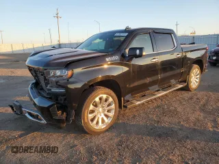 2022 Chevrolet Silverado 1500 High Country with VIN 3GCUYHEL4NG182817, listed as a Copart auction lot 87887415 with 10,402 mi miles and Salvage Title. Bid and sale history available at DreamBid. Image 1.