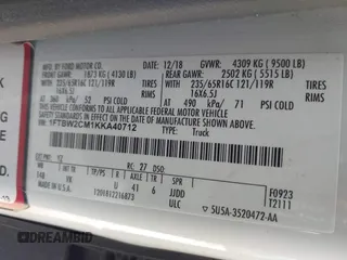 2019 Ford Transit с VIN 1FTBW2CM1KKA40712, выставлен на аукционе IAAI как лот 42479641 с пробегом 53 711 миль миль и . История ставок и продаж доступна на DreamBid. Изображение 9.