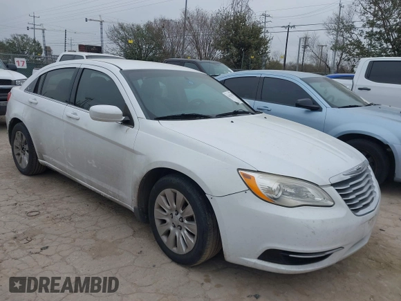 2014 Chrysler 200 LX with VIN 1C3CCBAG2EN103835, listed as a IAAI auction lot 41623941 with 166,676 mi miles. Bid and sale history available at carsss.com. Image 1.