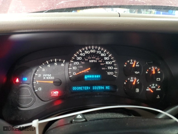 2004 Chevrolet Silverado 1500 Work Truck with VIN 2GCEC19V441164413, listed as a Copart auction lot 42554055 with 331,594 mi miles and Salvage Title. Bid and sale history available at carsss.com. Image 9.