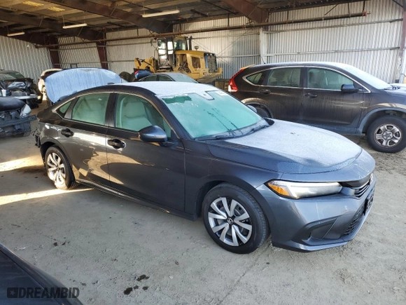 2023 Honda Civic Sedan LX with VIN 2HGFE2F23PH561168, listed as a Copart auction lot 44464015 with 19,538 mi miles and Salvage Title. Bid and sale history available at carsss.com. Image 4.