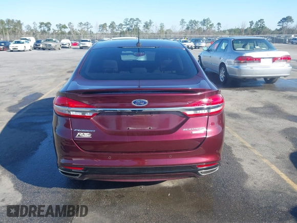 2017 Ford Fusion Titanium with VIN 3FA6P0K96HR137401, listed as a IAAI auction lot 41762567 with 95,958 mi miles. Bid and sale history available at carsss.com. Image 16.