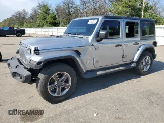 2018 Jeep Wrangler Unlimited Sahara z VIN 1C4HJXEG4JW175414, wystawiony jako Copart lot #61767045 z przebiegiem 108 902 mil mil oraz Czysty tytuł • Clean title. Historia ofert i sprzedaży dostępna na DreamBid. Obrazek 1.