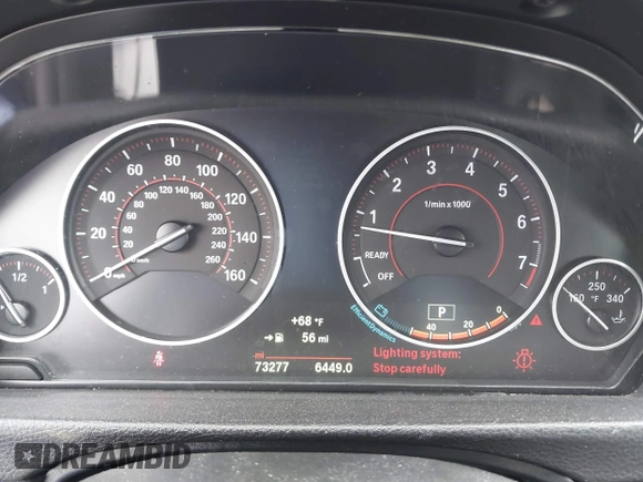 2019 BMW 4 Series 430i xDrive with VIN WBA4J3C50KBL09320, listed as a IAAI auction lot 41677736 with 73,277 mi miles. Bid and sale history available at carsss.com. Image 7.