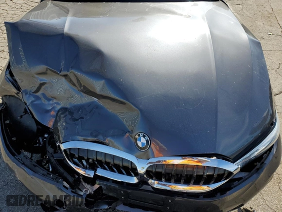 2021 BMW 3 Series 330i with VIN 3MW5R1J08M8B88355, listed as a Copart auction lot 50376775 with 0 mi miles and Salvage Title. Bid and sale history available at carsss.com. Image 12.