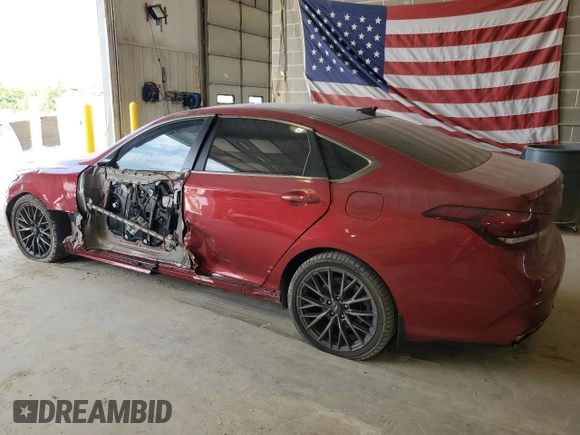 2018 Genesis G80 Sport with VIN KMHGN4JB3JU280347, listed as a Copart auction lot 57339575 with 71,023 mi miles and Salvage title. Bid and sale history available at DreamBid. Image 2.