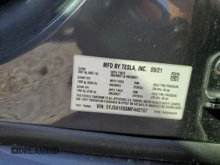 2021 Tesla Model S Plaid with VIN 5YJSA1E65MF442157, listed as a Copart auction lot 51364575 with Not provided miles and Salvage title. Bid and sale history available at DreamBid. Image 13.