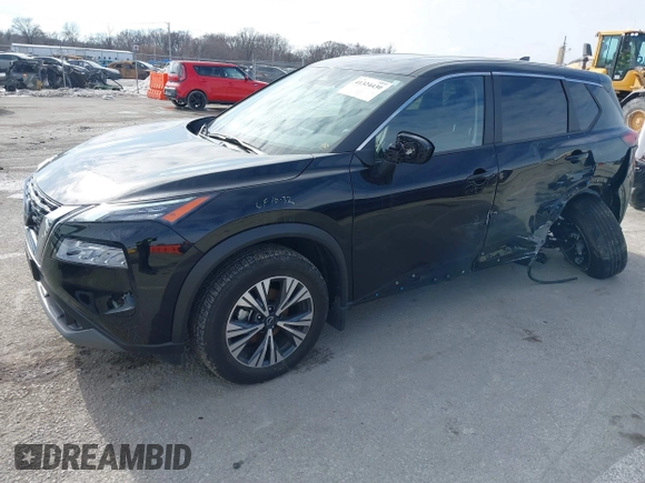 2023 Nissan Rogue SV with VIN JN8BT3BB3PW498044, listed as a IAAI auction lot 41324430 with 13,741 mi miles and . Bid and sale history available at carsss.com. Image 2.