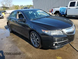 2015 Acura TLX Advance with VIN 19UUB2F79FA009585, listed as a Copart auction lot 48476795 with 89,985 mi miles and Salvage title. Bid and sale history available at DreamBid. Image 4.