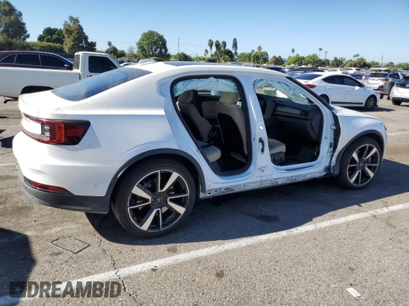 2022 Polestar 2 with VIN LPSED3KA9NL079555, listed as a Copart auction lot 67022294 with 36,781 mi miles and Salvage Title. Bid and sale history available at DreamBid. Image 3.