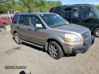 2003 Honda Pilot EX with VIN 2HKYF18503H579800, listed as a Copart auction lot 53681645 with 207,095 mi miles and Salvage Title. Bid and sale history available at DreamBid. Image 4.