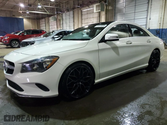 2017 Mercedes-Benz CLA with VIN WDDSJ4GB1HN419242, listed as a Copart auction lot 51975895 with 57,300 mi miles and Clean Title. Bid and sale history available at carsss.com. Image 1.