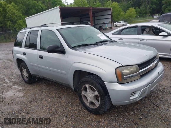 2007 Chevrolet TrailBlazer LS with VIN 1GNDS13S272136506, listed as a IAAI auction lot 42203854 with 362,565 mi miles and . Bid and sale history available at DreamBid. Image 1.