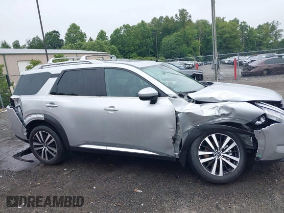 2024 Nissan Pathfinder Platinum with VIN 5N1DR3DJXRC298866, listed as a IAAI auction lot 42607262 with 4,683 mi miles and . Bid and sale history available at DreamBid. Image 14.