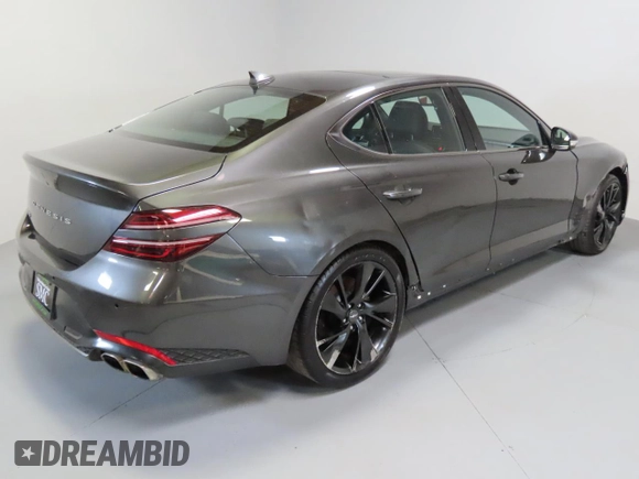 2023 Genesis G70 2.0T with VIN KMTG34TA4PU135150, listed as a Copart auction lot 52994415 with 19,794 mi miles and Salvage title. Bid and sale history available at DreamBid. Image 3.