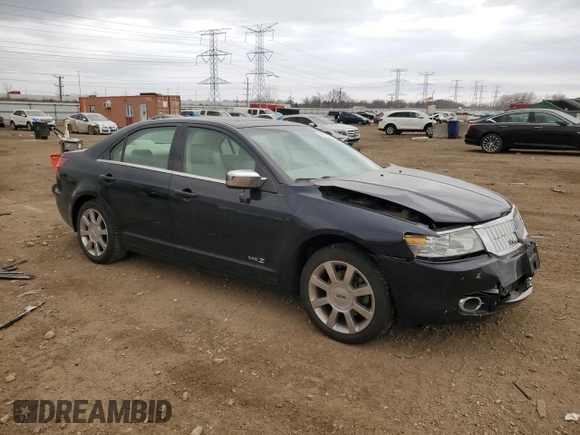 2008 Lincoln MKZ with VIN 3LNHM28T48R620892, listed as a Copart auction lot 49713285 with 144,138 mi miles and Salvage Title. Bid and sale history available at carsss.com. Image 4.