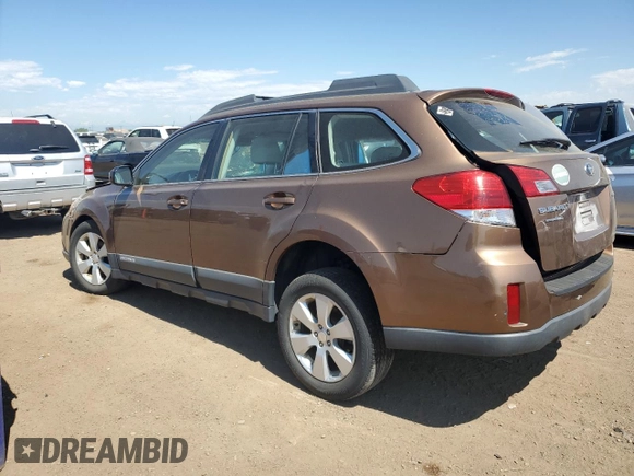 2012 Subaru Outback 2.5i with VIN 4S4BRCAC9C1291746, listed as a Copart auction lot 60320095 with 105,276 mi miles and Salvage title. Bid and sale history available at DreamBid. Image 2.