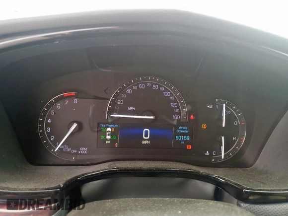 2019 Cadillac XT5 Luxury FWD with VIN 1GYKNCRS5KZ157693, listed as a Copart auction lot 50543145 with 90,159 mi miles and Salvage Title. Bid and sale history available at DreamBid. Image 9.
