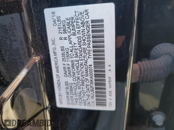 2019 Acura TLX with VIN 19UUB2F36KA000074, listed as a Copart auction lot 48382224 with 88,912 mi miles and Salvage Title. Bid and sale history available at carsss.com. Image 12.