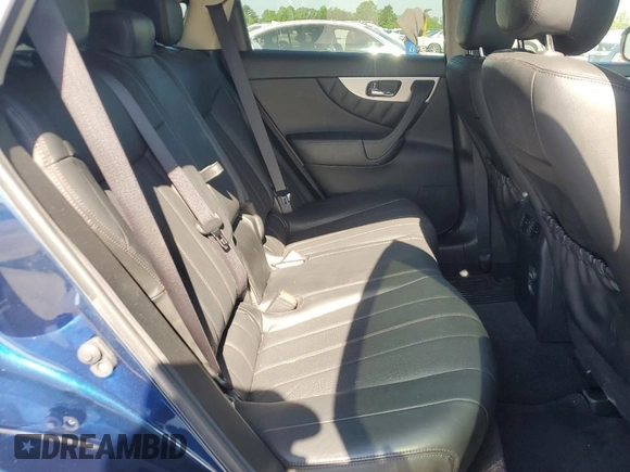 2017 Infiniti QX70 with VIN JN8CS1MU5HM143836, listed as a Copart auction lot 54615055 with 73,395 mi miles and Salvage title. Bid and sale history available at DreamBid. Image 11.