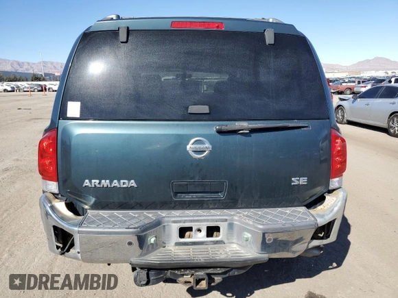 2005 Nissan Armada LE z VIN 5N1AA08A05N710696, wystawiony jako Copart lot #46854495 z przebiegiem 211 883 mil mil oraz Szkoda całkowita • Salvage title. Historia ofert i sprzedaży dostępna na DreamBid. Obrazek 6.