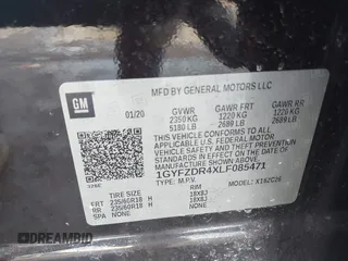 2020 Cadillac XT4 AWD Premium Luxury with VIN 1GYFZDR4XLF085471, listed as a IAAI auction lot 41528080 with 58,136 mi miles. Bid and sale history available at carsss.com. Image 9.