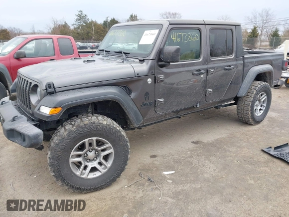 2020 Jeep Gladiator Sport S with VIN 1C6HJTAG8LL141535, listed as a IAAI auction lot 41673860 with 67,160 mi miles. Bid and sale history available at carsss.com. Image 17.