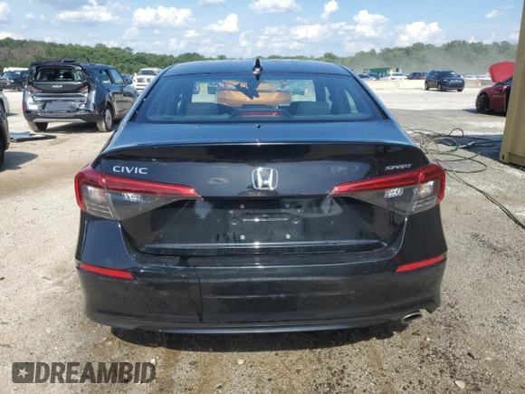 2024 Honda Civic Sport with VIN 2HGFE2F51RH593081, listed as a Copart auction lot 61823915 with 28,477 mi miles and Clean title. Bid and sale history available at DreamBid. Image 6.
