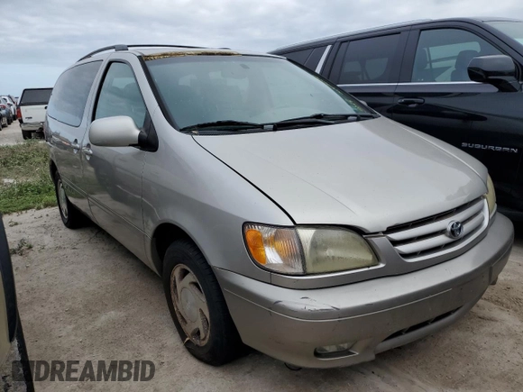 2001 Toyota Sienna LE with VIN 4T3ZF13C11U399208, listed as a Copart auction lot 76162644 with 0 mi miles and Salvage Title. Bid and sale history available at carsss.com. Image 4.