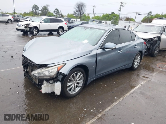 2015 Infiniti Q50 Premium with VIN JN1BV7AR4FM393974, listed as a IAAI auction lot 41874345 with 148,228 mi miles. Bid and sale history available at carsss.com. Image 17.