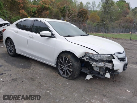 2017 Acura TLX V6 w/Technology Pkg with VIN 19UUB2F52HA001328, listed as a IAAI auction lot 41946365 with 143,698 mi miles. Bid and sale history available at carsss.com. Image 1.