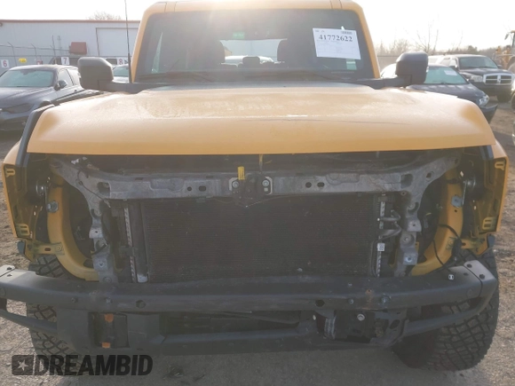 2022 Ford Bronco with VIN 1FMEE5DP8NLB67834, listed as a IAAI auction lot 41772622 with 58,667 mi miles. Bid and sale history available at carsss.com. Image 6.