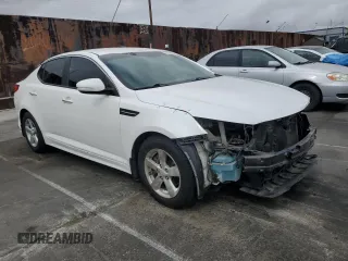 2015 Kia Optima LX with VIN KNAGM4A70F5631684, listed as a Copart auction lot 55786925 with 129,208 mi miles and Salvage Title. Bid and sale history available at DreamBid. Image 4.