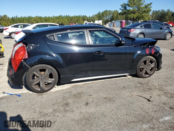 2015 Hyundai Veloster Turbo with VIN KMHTC6AE3FU241078, listed as a Copart auction lot 87422864 with Not provided miles and Salvage title. Bid and sale history available at DreamBid. Image 3.