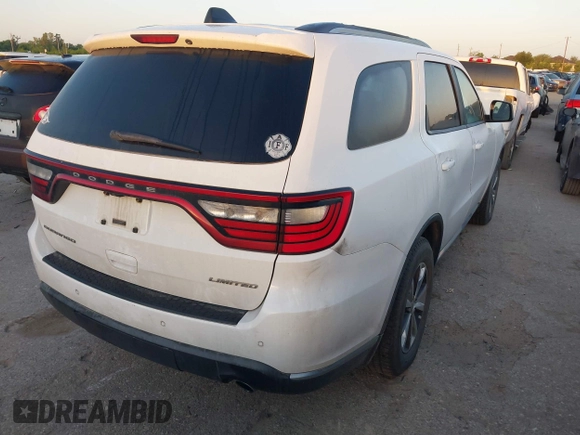 2016 Dodge Durango Limited with VIN 1C4RDHDGXGC386937, listed as a IAAI auction lot 41991474 with 182,565 mi miles and . Bid and sale history available at DreamBid. Image 4.