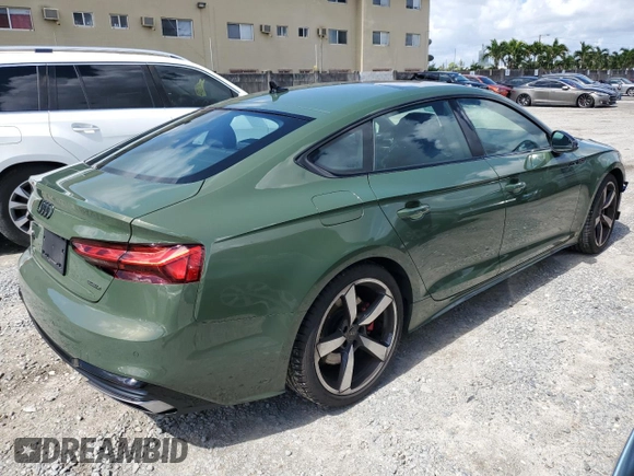 2022 Audi A5 Sportback S line Premium Plus with VIN WAUFACF50NA040198, listed as a Copart auction lot 55661703 with 5,118 mi miles. Bid and sale history available at carsss.com. Image 3.