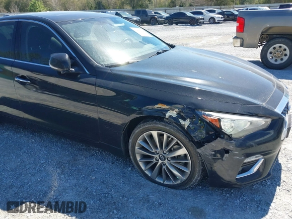 2021 Infiniti Q50 3.0t LUXE with VIN JN1EV7BP2MM707788, listed as a IAAI auction lot 41839281 with 125,173 mi miles. Bid and sale history available at carsss.com. Image 6.