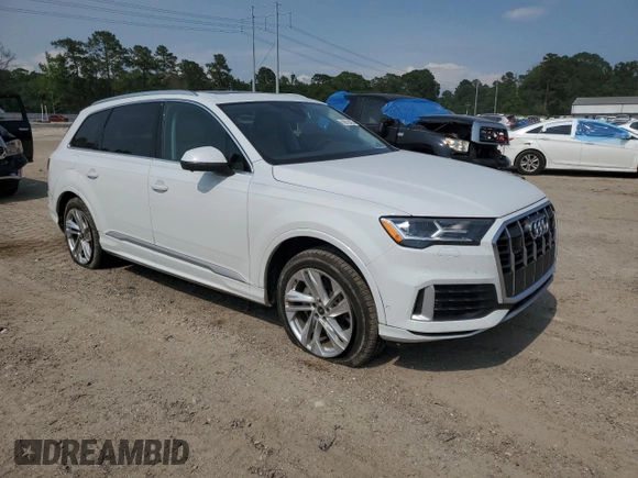 2022 Audi Q7 Premium Plus with VIN WA1LJBF79ND017822, listed as a Copart auction lot 59515795 with 71,101 mi miles and Salvage title. Bid and sale history available at DreamBid. Image 4.