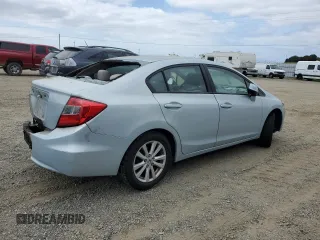2012 Honda Civic EX with VIN 2HGFB2F86CH579963, listed as a Copart auction lot 53362995 with Not Provided miles and Non Repairable. Bid and sale history available at DreamBid. Image 3.